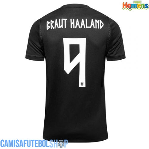 Camisa de time de futebol Noruega Erling Haaland #9 Replicas 2º Equipamento Mundo 2026 Manga Curta